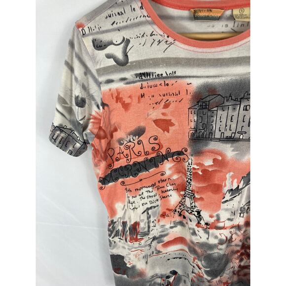 Bobby Chan Silk Paris Graphic Tshirt Size Small - Picture 2 of 7